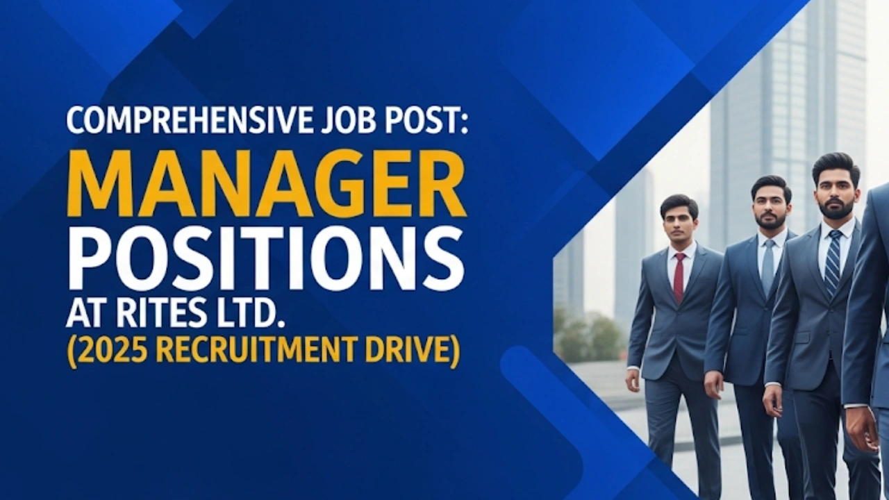 Manager Positions at RITES Ltd.