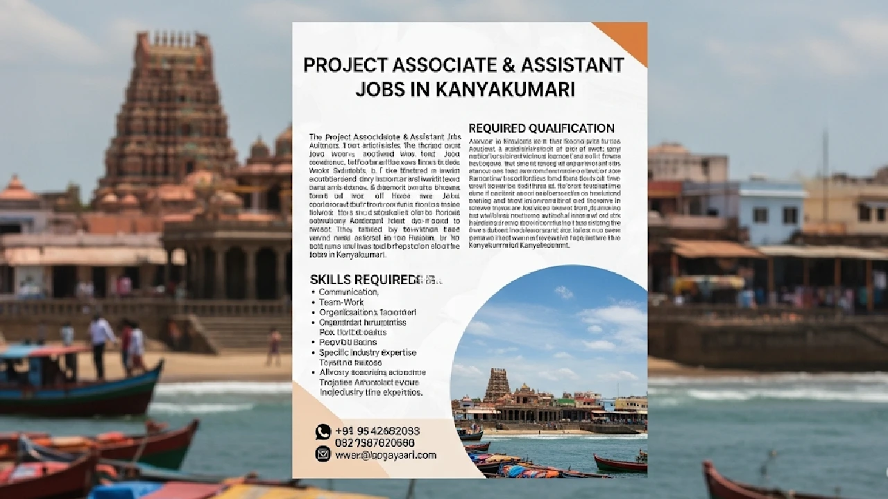 Project Associate & Assistant Jobs in Kanyakumari